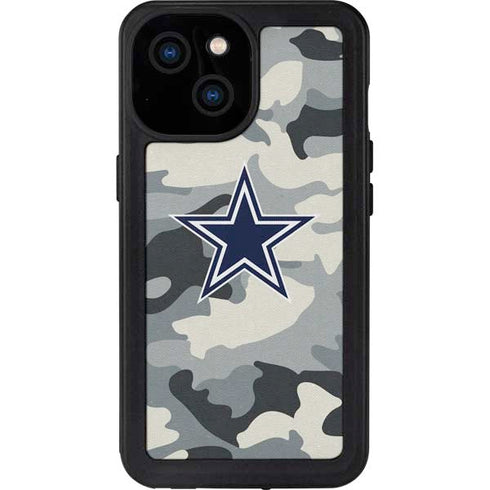 NFL Dallas Cowboys Camo iPhone 15 Waterproof Case